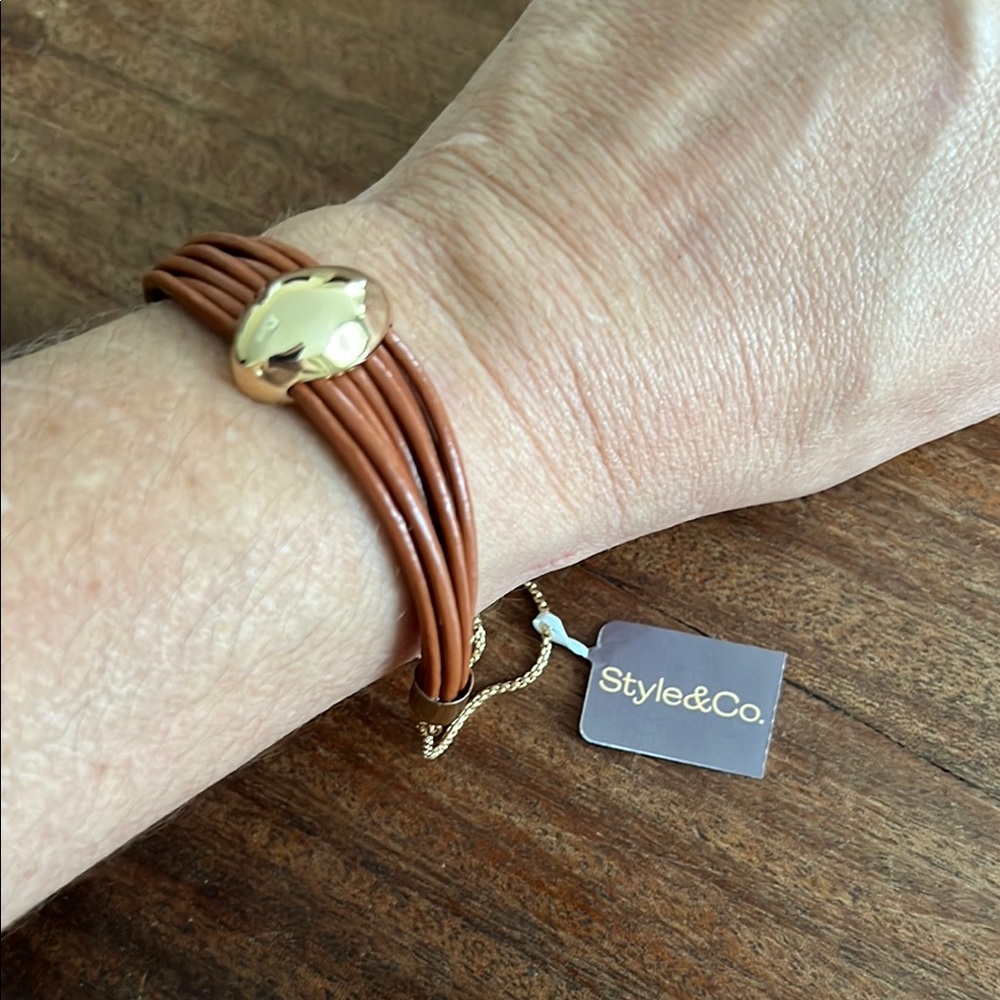 Style & Co. Gold and Brown Women's Bracelet